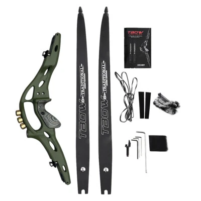 62" ILF Archery Recurve Bow 30-60lbs Takedown 19" Riser American Hunting Shoot - Image 1 of 4
