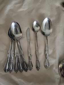 8 pc Lifetime Cutlery Stainless Flatware LCU9 Pattern Spoons & Spreader  - Picture 1 of 5