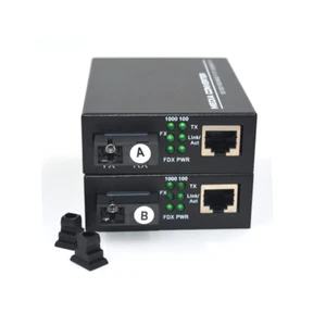 1000 Mbps Gigbit Ethernet Transceiver Fiber optic SC Single mode Up 20Km - Picture 1 of 12