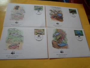 Grenada 1984 WWF Coral Fish 4 FDC First Day Covers - Picture 1 of 1