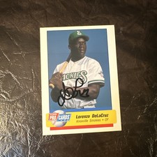 1995 Knoxville Smokies Fleer/ProCards #51 Lorenzo De La Cruz Signed Autograph