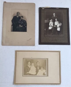 Konvolut 3 Fotos Paar Familie Potrait Kinder gut gekleidet Kansas City Mo. Okla - Bild 1 von 9