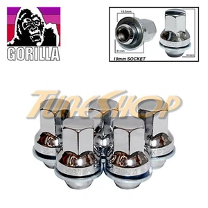5 GORILLA JAGUAR 12x1.5 OEM OE STOCK FACTORY WHEELS RIMS MAG LUG NUTS CHROME - Picture 1 of 2