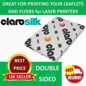 A3 250gsm WHITE SILK 2 SIDED PRINTER PAPER x 250 sheets LASER & DIGITAL PRINTERS - Picture 1 of 3