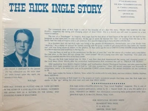 RICK INGLE Story: From A Ghetto Gangleader To The Pulpit LP+bonus CD Denton, TX - Picture 1 of 3