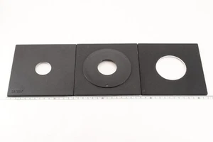 【N MINT】 Sinar Genuine Lens Board (140 x 140 mm) 3pcs 1 Set Copal No.0 1 3 Hole - Picture 1 of 11