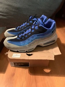 Men’s Nike Air Max 95 Varsity Royal Met Silver Italy Blue Size 13 Used Authentic - Picture 1 of 9