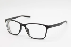 NEW NIKE 7117 001 BLACK LIVE FREE AUTHENTIC EYEGLASSES 56-16 - Picture 1 of 4