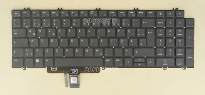 Teclado retroiluminado alemán alemán Deutsch para Dell Precision 3590 3591 7670 7770 7680 7780 Foto 1 de 3