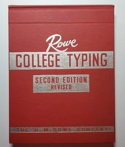 Vintage Hardcover, Rowe College Typing Second Edition Revised (1959) - Picture 1 of 8