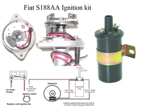Electronic ignition & coil to fit Fiat 850 & Spider Marelli S118AA Distributor - Picture 1 of 1