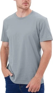 Men's Loose Fit Heavyweight Crew Neck Short-Sleeve T-Shirt Big-Tall Blue XL - Picture 1 of 5