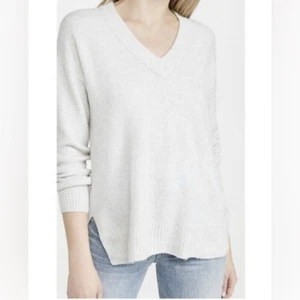 Madewell | Damen Bartlett V-Neck Pullover Sweater Coziest Yarn Heather Smoke L - Bild 1 von 11