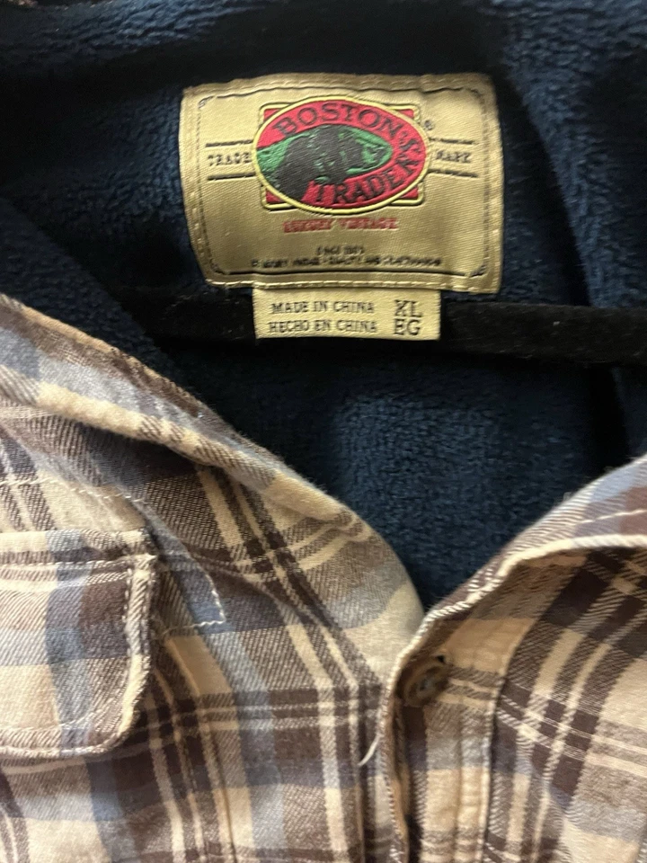 Camisa de franela vintage Boston Traders XL aguja única azul rojo amarillo a cuadros Foto 1 de 4