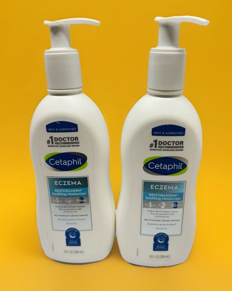 CETAPHIL ECZEMA RESTORADERM SOOTHING Moisturizer Lotion 10 FL Oz Ea ~ 2 Pcs - Image 1 of 1