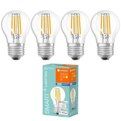 4 x Ledvance Smart+ Filament Tropfen 4W = 40W E27 warm dimmbar Bluetooth UVP 71€ - Bild 1 von 4