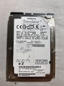 Hitachi 80GB HTS541080G9SA00 SATA 2.5” Hard Drive HDD - Picture 1 of 2