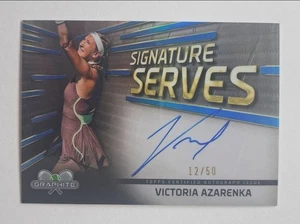 Topps Grafito 2024 *VICTORIA AZARENKA* Firma Sirve Refractor Azul Automático/50 - Imagen 1 de 4