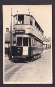 Wales Glamorgan SWANSEA tram #43 at Sketty 1936 photograph - Picture 1 of 2