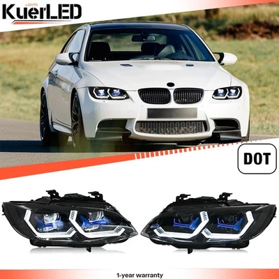 Conjunto de faros LED para BMW M3 E92 E93 2007-2010 HID xenón proyector LED DRL Foto 1 de 4