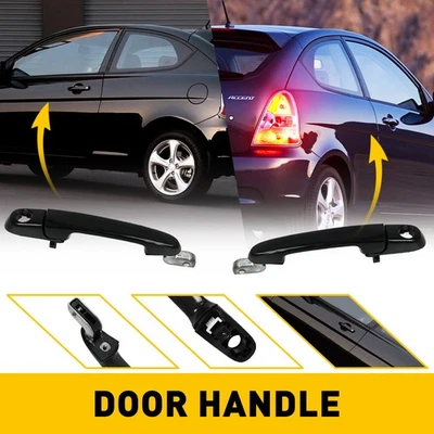 Par de manijas laterales exteriores para puerta delantera izquierda derecha 06-11 para Hyundai Accent Foto 1 de 4