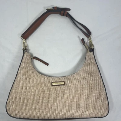 Nanette Lepore Woven Handbag Purse with Adjustable Leather Strap - Image 1 of 4