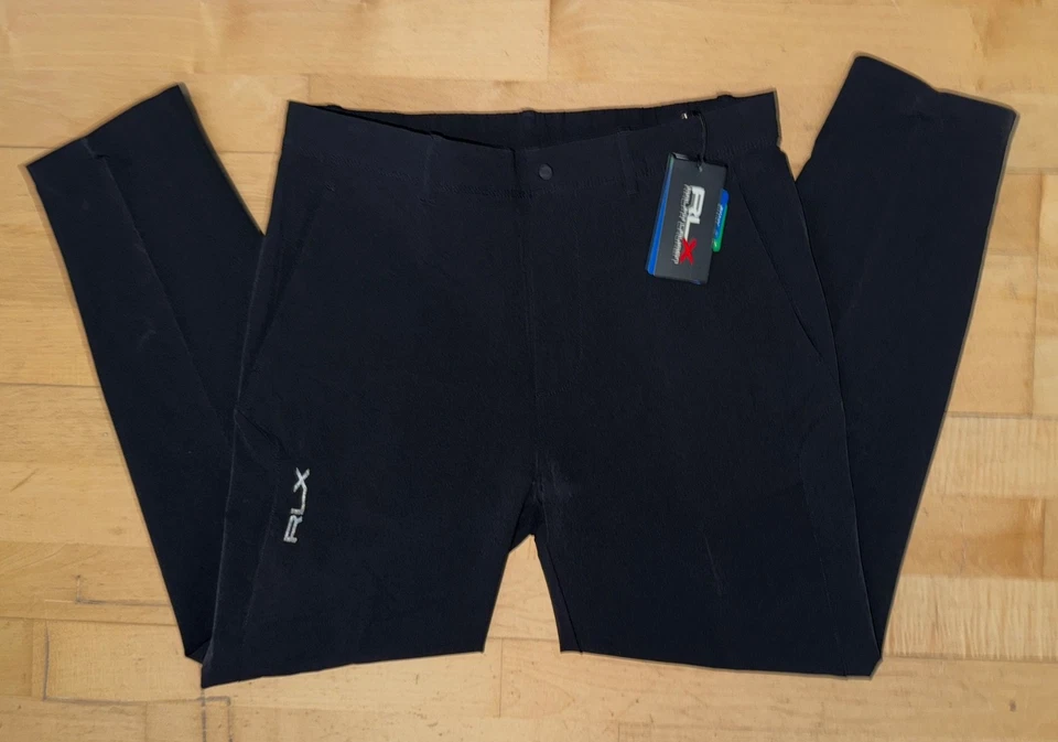 New Mens RLX Polo Ralph Lauren Golf 1/15 Athletic Pants Black Sz 30 x 30 $138 - Image 1 of 4