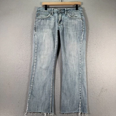 Vintage Buffalo Jeans Womens 29 Blue Lightwash Bootcut Denim Comfort Distressed - Image 1 of 4