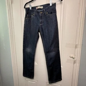 Levis 511 Slim Jeans Boys 14 Dark Blue Denim Straight Leg Zip Fly - Picture 1 of 8