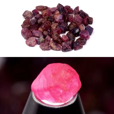 💎 Lote de 49 piezas de espinela rosa púrpura natural áspera 99,70 quilates - piedras preciosas de Birmania Foto 1 de 4