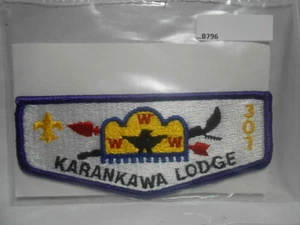 O.A. LODGE 307 KARANKAWA PURPLE BORDER WITH FDL (TEXAS) B796 - Picture 1 of 1