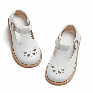 Toddler Girl Mary Jane White Dress Shoes Size 6 Girl School Uniform Shoes for... - Picture 1 of 6