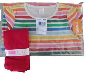 Gymboree Girls 10 Outfit Cotton Striped LS Top & Red Ponte Jeggings Leggings NWT - Picture 1 of 3