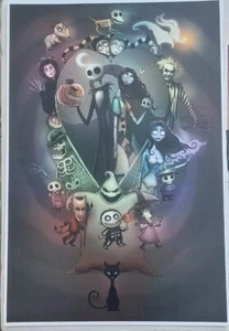 Nathan Szerdy SIGNIERT Tim Burton Filme Kunstdruck NBX Albtraum vor Weihnachten - Bild 1 von 2