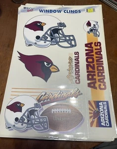 Vintage Arizona Cardinals 5 Decals WinCraft NFL Window Clings 11x17 NEW 2002 - Picture 1 of 1
