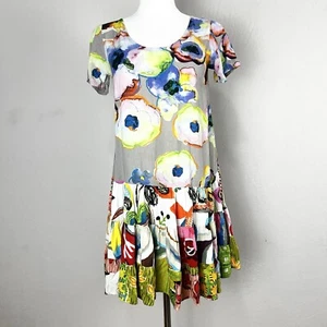 Vestido Jams World Hattie Mystic Pond Mini Rayón Hawaiano EE. UU. Manga Corta Talla XXS - Imagen 1 de 13