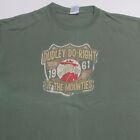 Vintage Dudley Do-Right T-Shirt 2007 Rocky & Bullwinkle Green Y2K Mens XL