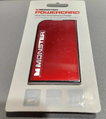 Monster Powercard - Ultra Thin Smart Phone Charger 1650 mAh New In Package - Image 1 of 4