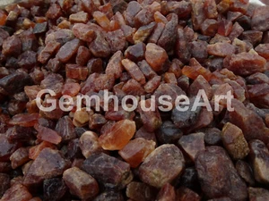 500 Cts Natural Hessonite Garnet Rough orange Brown Loose Gemstone Rough Lot - Picture 1 of 8