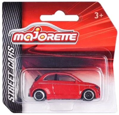 Icona Majorette Street Cars FIAT 500 rossa. blister in metallo DieCast 1/55 - Immagine 1 di 2