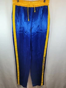 polo sport ralph lauren Satin Warm Up Hose Gr. M Herren Royal/Gelb Spellout - Bild 1 von 6