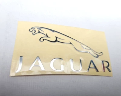 Jaguar Cars Logo (2010 onward) Chrome Silver 6cm x 3cm - Image 1 of 3