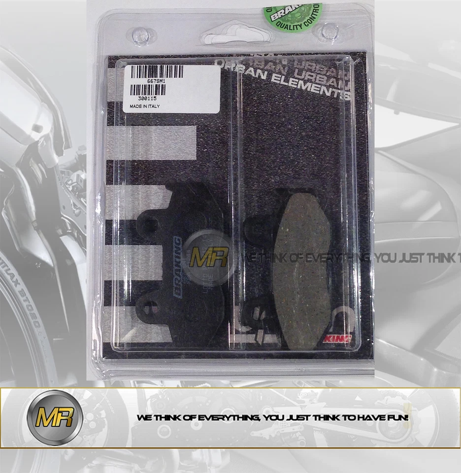 FOR HONDA NEW LEAD 107 2008 FRONT BRAKE PADS SEMI METALLIC BRAKING - Image 1 of 1