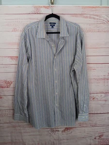 Croft & Barrow Shirt Men's 18 1/2 36/37 No-Iron Button-Up Long Sleeve Stripe - Picture 1 of 7