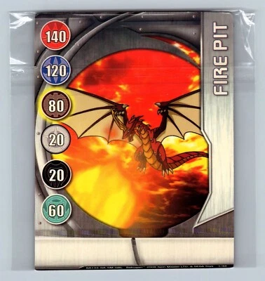 Tarjeta Bakugan - Fire Pit (Dragonoid) - Gate Card - 2010 Sega Foto 1 de 2