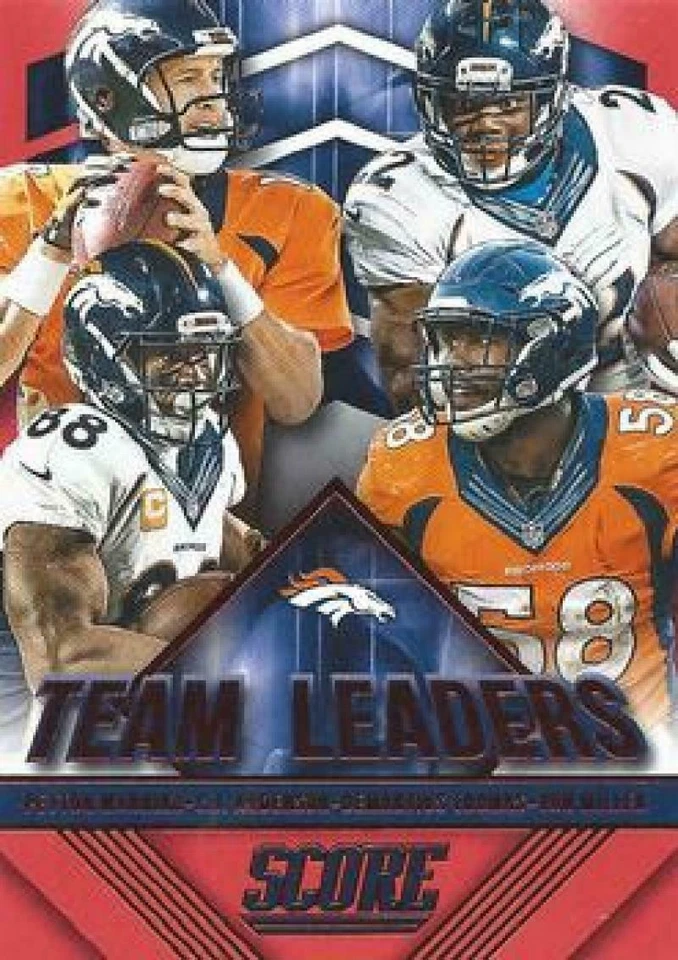 !!!    2015  PEYTON MANNING  SCORE  TEAM LEADERS  RED  INSERT CARD $$ - Image 1 of 1