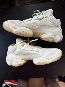 Yeezy Boost 500 Stone Adidas 2019 Mens 9.5 Beige Running Walking Sneakers - Picture 1 of 8