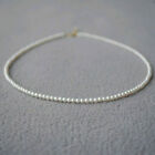  16" 18" 20" Aaa 3-4 Mm South Sea Natural White Pearl Necklace 14k Gold Clasp