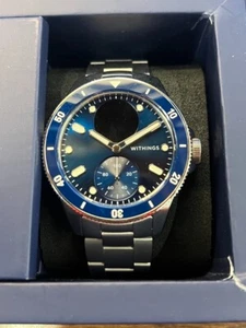 Withings ScanWatch Nova - BLUE, 42mm - UNUSED SS Bracelet + Blue Silicon - Picture 1 of 7