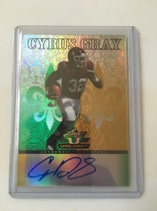 2012 Leaf Valiant CYRUS GRAY Rookie AUTO green/gold MINT - Picture 1 of 1